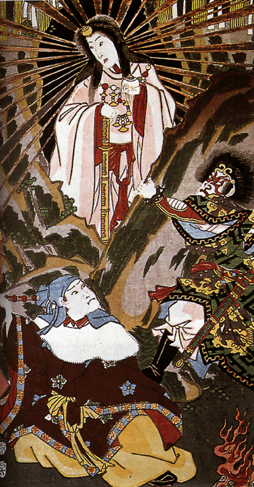 Historical depiction of Amaterasu, Japanese Sun Goddess deity