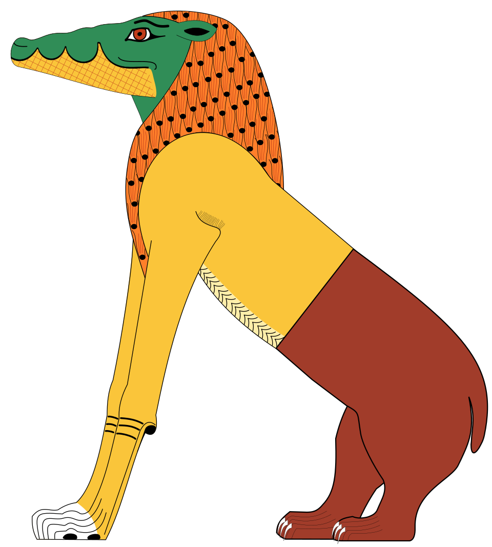Historical depiction of Ammit, Egyptian Devourer deity
