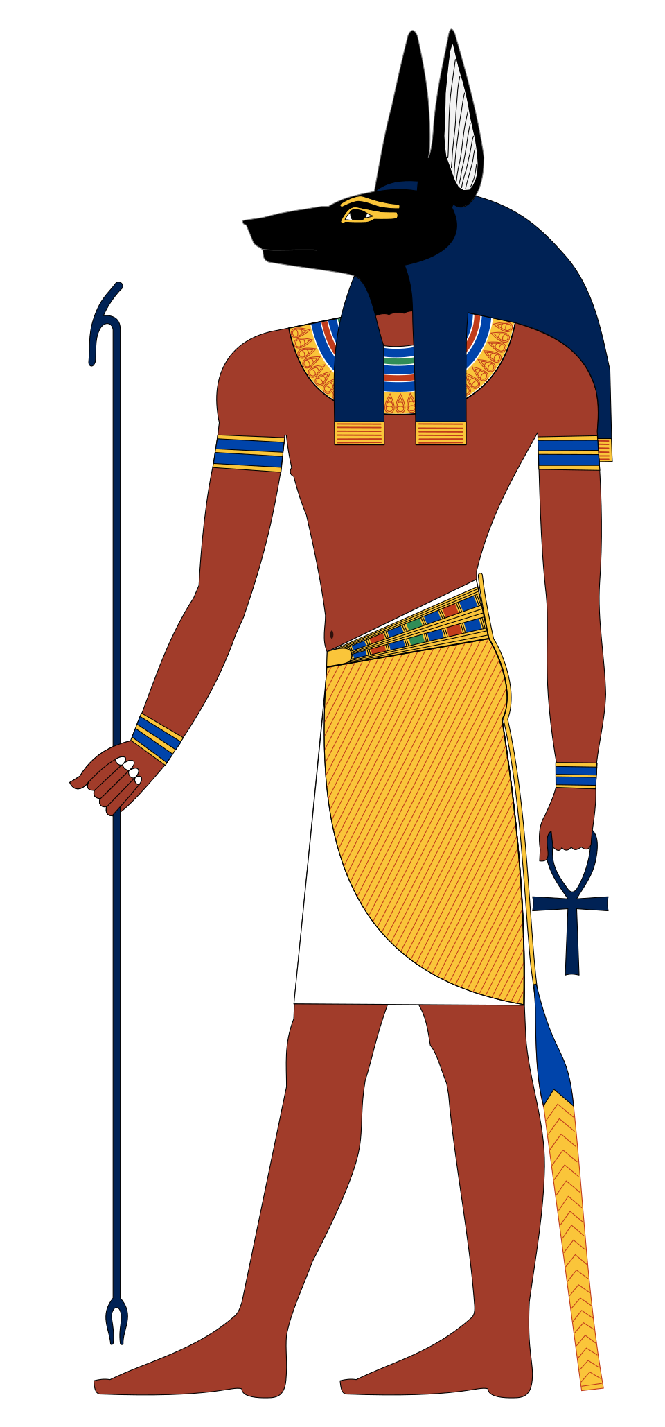 Historical depiction of Anubis, Egyptian Guide of the Dead deity