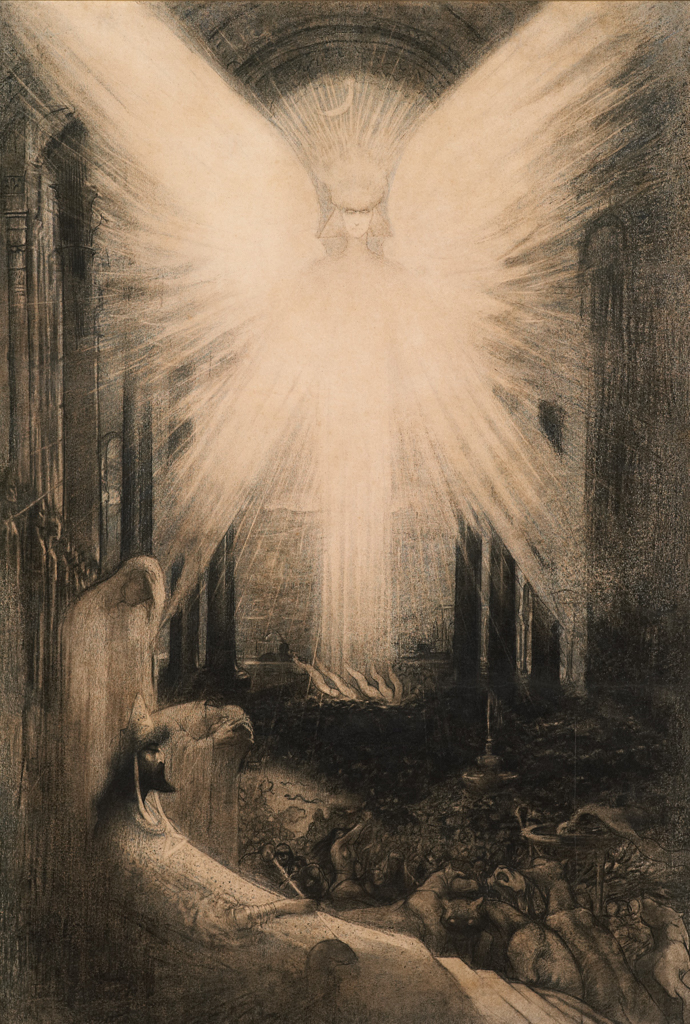 Historical depiction of Azrael, Archangel angelic