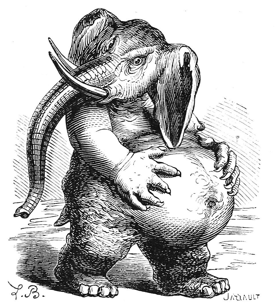Historical depiction of Behemoth, Beast of the Land demonic