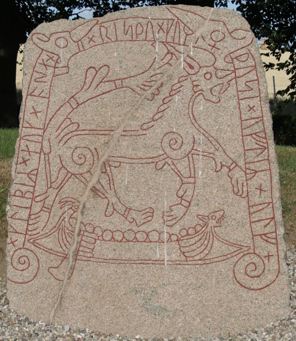 Historical depiction of Fenrir, Norse The Bound Wolf deity