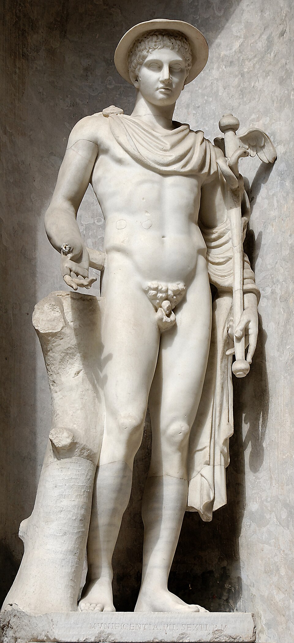 Historical depiction of Hermes, Greek Messenger of the Gods deity