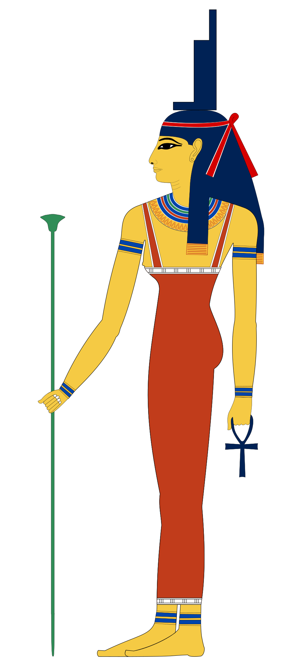 Historical depiction of Isis, Egyptian Great of Magic deity