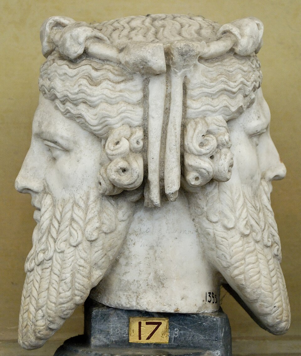 Historical depiction of Janus, Roman God of Doorways deity