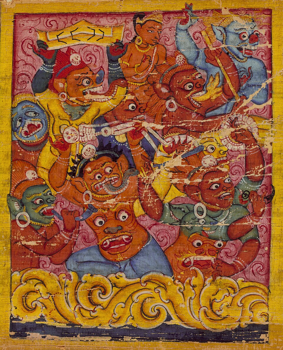Historical depiction of Mara, Buddhist The Tempter deity