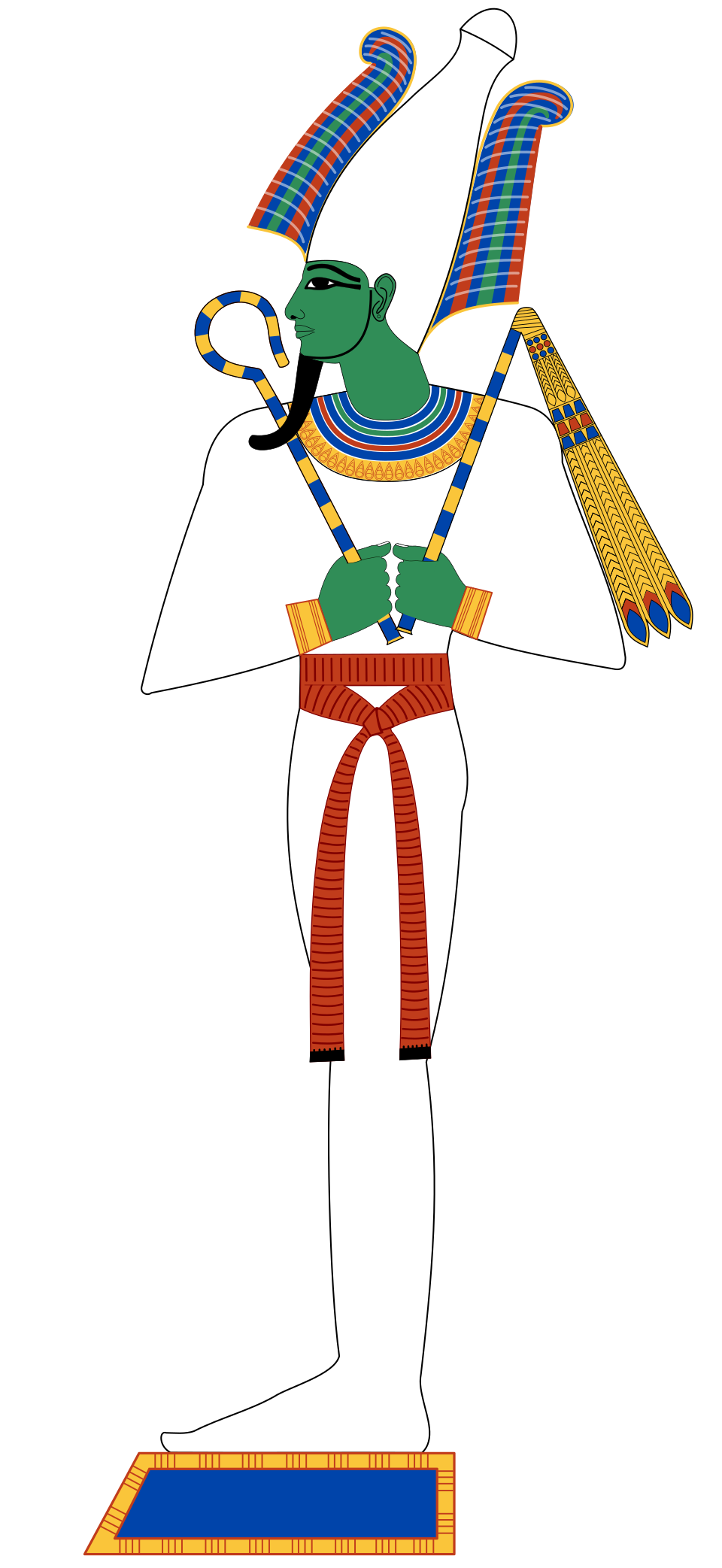 Historical depiction of Osiris, Egyptian Lord of the Dead deity