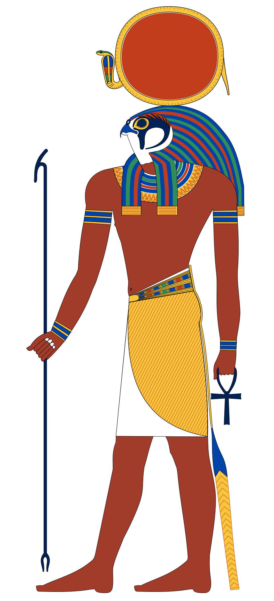 Historical depiction of Ra, Egyptian Sun God deity