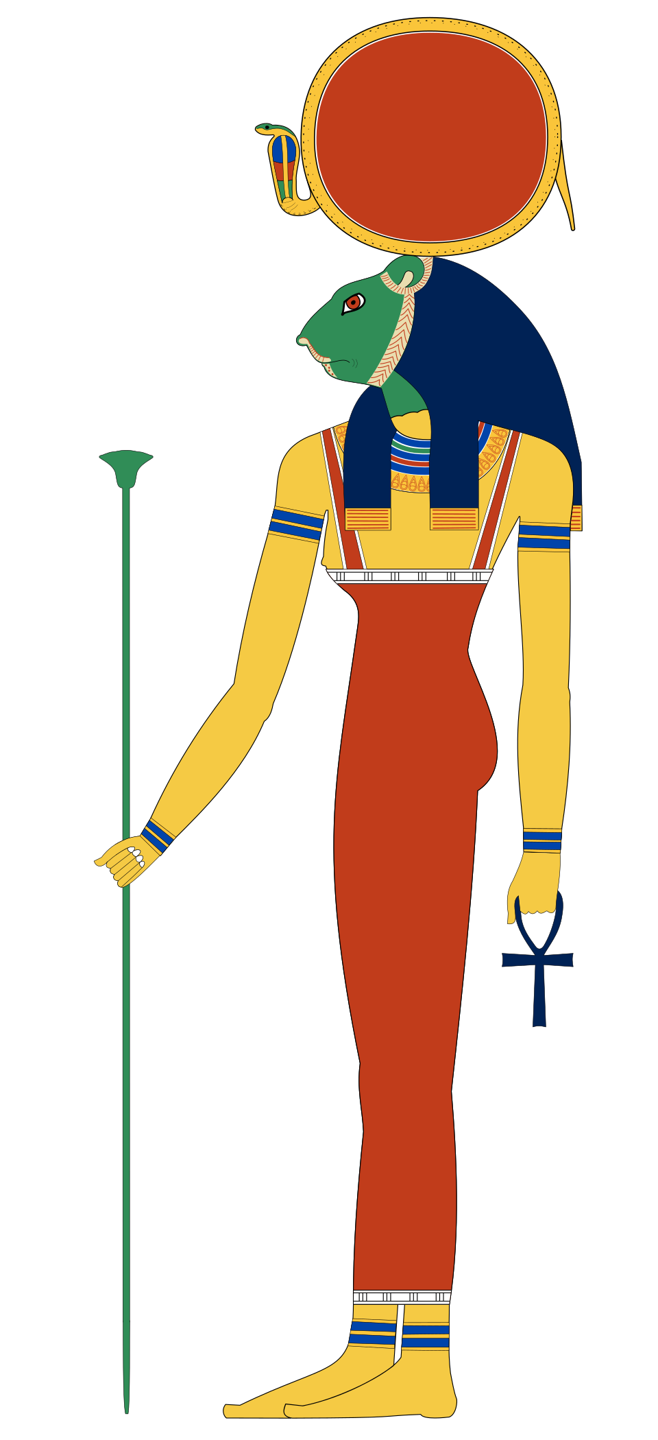 Historical depiction of Sekhmet, Egyptian The Powerful One deity