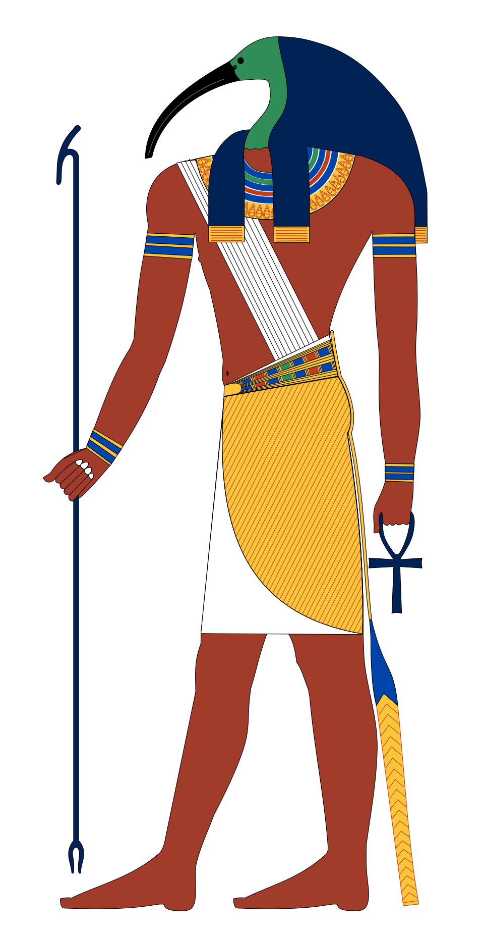Historical depiction of Thoth, Egyptian God of Writing and Judgment deity