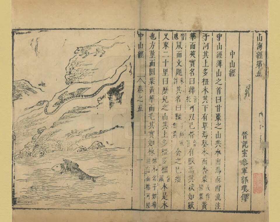 Shanhaijing (Classic of Mountains and Seas), 4th c. BCE - 2nd c. CE — title page or representative image